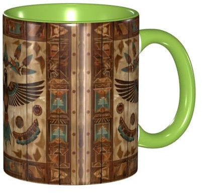 RAIZHE Kaffeetassen mit Adler und Holzbrett, große Porzellantasse, Keramik, Teetassen, Tasse, Geschenkset, ideal für Tee, heiße Schokolade, farbige Tasse, weißes Keramikmaterial
