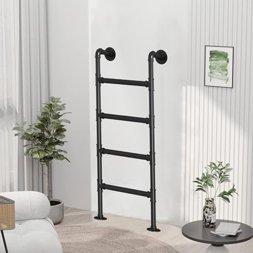 Scala antincendio in ferro battuto per finestre e pozzi per cantina, 5 pioli, carico 150 kg, sicurezza domestica, letto a castello, scaletta 299,7 cm