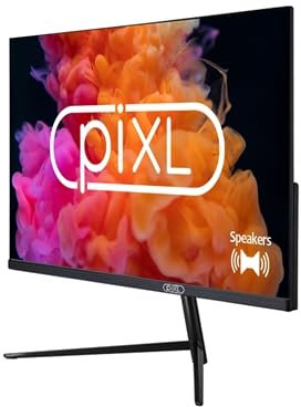piXL 24 Inch Widescreen Monitor, 60Hz, Full HD 1920 x 1080, 6.5ms Response Time, 16.7 Million Colours, HDMI, VGA, Stereo Speakers
