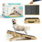 Home Blade Rampa para Perros Pequeños Plegable – Escalera para Perros Pequeños con Base Antideslizante Rampa para Cama Perro pequeño de Madera Abedul 4 Alturas Ajustables – Escalera Perro 15 kg MAX