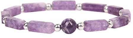 Stoppuhr-Armbanduhr, reiner Amethyst, zur Körperreinigung, zum Abnehmen, natürliches Amethyst-Armband, Anti-Edelstein, Stretch-Armbänder für Frauen, Packung mit Schmuck für Frauen, Einheitsgröße,