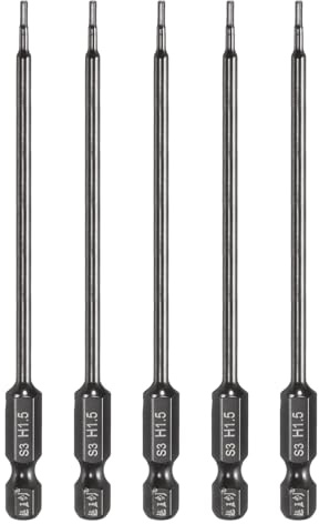 QUARKZMAN 5 Bit Set Bit Set H1,5 100mm S3 Stahl magnetisch
