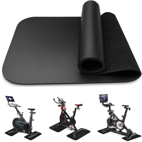 YushengTai 2 Stück Bodenschutzmatte Fitnessgerät 70X28cm, 6 mm Dicke Stoßfeste Rutschfeste Unterlage, Bodenschutzmatte Fitness, Fitnessraum Bodenmatte, Yoga Matte, für Laufband, Ellipsentrainer