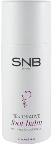 SNB Professional Fußbalsam mit Arganöl, Kakaobutter, Sanddornöl & Sheabutter – 100 ml – Feuchtigkeitsspendende Pflege mit Urea – Für trockene & raue Füße – Ideal für tägliche Anwendung
