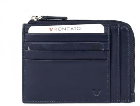 RONCATO PASCAL Porta carte di credito 12.5x10x1 cm - Blu Navy