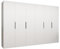 MEBLE KRYSPOL - Kleiderschrank - Drehtürenschrank - Schrank 300x202x52cm - Moderner Garderobenschrank Schlafzimmer, Flur, Jugendzimmer - Farbe Weiß, Griff Schwarz - Marbella 1 300
