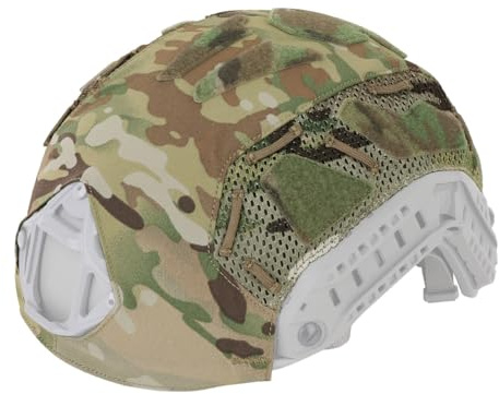 KRYDEX Helmet Cover for Fast Helmet Size M L/XL Maritime Helmet Airsoft Paintball Helmet (Camo, L/XL)