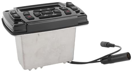 Tbest Marine Audio Wasserdichter MP3-Player, Stereo-Soundsystem mit HD-Radioempfänger für Yachten, Technische Fahrzeuge, Schiffe, Aluminiumlegierung, ABS