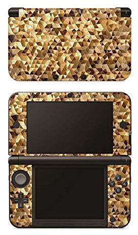 Skins4u Aufkleber Design Schutzfolie Vinyl Skin kompatibel mit Nintendo New 3DS XL Golden Tri