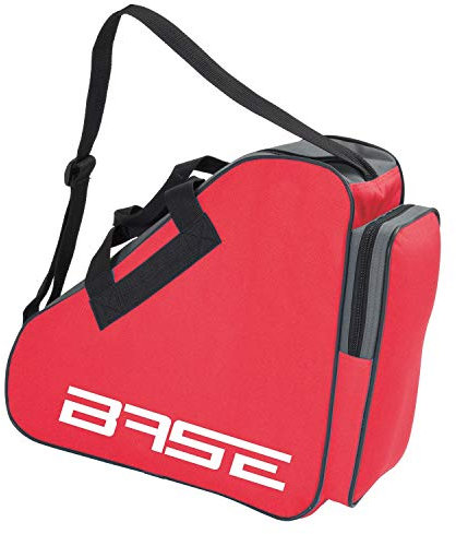BASE - Skatebag I Schlittschuhtasche mit Henkeln I Eishockey-Bag mit Reisverschluss & praktischen Fächern I inkl. verstellbarem Trageriemen, rot