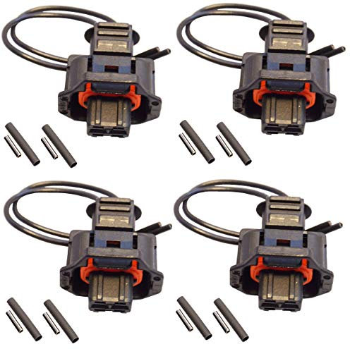 Twowinds - Sensor Einspritzdüsenstecker 1928403874 Kompatibel mit Citroen Xsara C4 Picasso 306 406, Renault Laguna Scenic Focus - Kabelstecker - Steckerhülse - Zündanlage - (4 Einheiten)