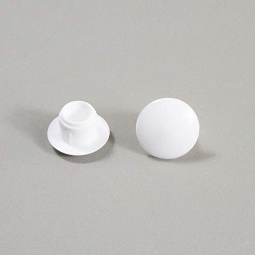 ajile - Bouchon Cache Obturateur pour Trou Alésage de Diamètre 8 mm - Plastique BLANC - Sachet de 50 pièces - OBF208x50-FBA