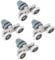 DEWIN Shower Door Rollers, 4 Pcs Durable Double Sliding Roller Track Door Wheel Shower Glass Door Rollers (25mm)
