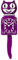 Kit Cat Klock Limited Edition Lady (Boysenberry)