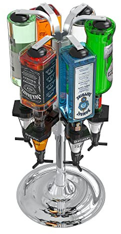 Barbarian 4/6 Bottle Rotary Optics for Home Bar - Bar Butler Shot Measure Bracket Alcohol Wine Upside Down Drink Dispenser Spirits Man cave