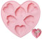 Bakecat Heart Silicone Mould, Mini Geo Chocolate Moulds for Baking, Pink