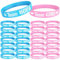 Bomtop 30 Pièces Bracelets en Silicone pour Gender Reveal party decoration -15 Team Boy bleu et 15 Team Girl rose pour Fête Prénatale Baptême
