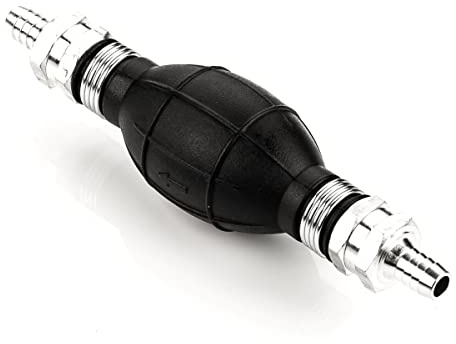 LST Kraftstoff Handpumpe Umfüllpumpe mit 10mm Schlauchanschluss, Förderpumpe für Benzin, Diesel, Öl, Wasser, Sechskantgewinde 22 mm, Einwegpumpe, Siphonpumpe für Kraftstoffsysteme