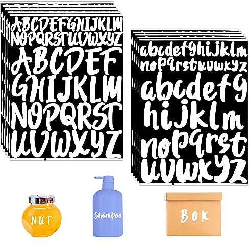 10 Blatt Selbstklebende Buchstaben, 2,5cm bis 5cm Buchstaben zum Aufkleben Buchstaben Aufkleber Großbuchstaben Aufkleber für Bastelarbeiten Scrapbook Poster Fenster Briefkasten Auto (Weiß)