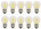 THAELY 3-V-LED-Glühbirnen, warmweiß, 2700 K, E26/E27, G45, Niederspannung, 3 Volt, Batteriebeleuchtung, Landschaftsgarten, Außenbereich, Solar, 10er-Pack (Größe : 4 filaments 280-400ma)