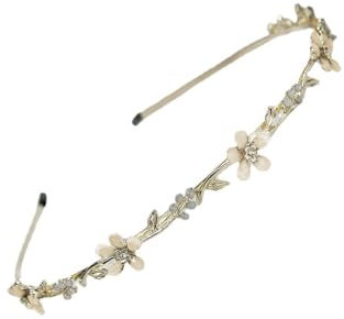 1 Pièces Bandeaux de Mariée avec Strass Couronne de Cheveux en Cristal et Perle Serre-têtes de Mariage Bandeaux Bijoux Cheveux Vignes de Fleur Accessoires pour Cheveux Femme fille et mariage élégant