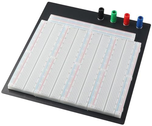 SHUATI with Black Aluminum Back Plate Plastic and Metal PCB Solderless Breadboard Durable Circuit Testing Breadboard for Circuit/Arduino