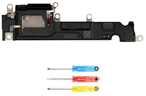 MMOBIEL Loud Speaker Compatible with iPhone 15 Plus – Speaker Repair – Phone Loudspeaker Replacement – Ringer, Buzzer Repair – Incl. Flex Cable and Screwdrivers