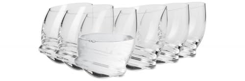 Krosno Verres à Vodka Roly Poly, 40 ml, Set de 6, Verre de Haute Qualité, Design Unique et Équilibré, Idéal pour Vodka, Liqueurs, Shots, Fabriqué en Europe