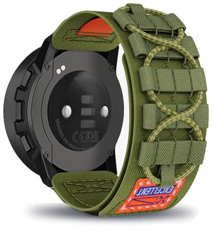 AireWiki Nylon Armband Kompatibel mit Suunto 9/Suunto 7/Suunto 9 Baro Uhrarmband Stoff Sport Klettverschluss Armbänder Ersatz für Suunto 9/Suunto 7/Suunto 9 Baro (grün)