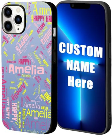 Guerity Personalisierte Handyhüllen mit Namen für iPhone 15/14/13/12/11, schlanke Passform, transparent, kratzfest, individuelle Handyhüllen und -hüllen, Geschenke für Hochzeit, Liebe,