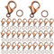 TOAOB - Set di 200 pinze per aragosta, chiusura rossa, 12 x 6 mm, anelli di salto aperti 5 mm, in metallo, per fissaggio a bracciale, fermagli, accessori per fai da te, fabbricazione di gioielli