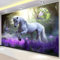 Fantasiewald-Einhorn Art Fototapete Tapete Vlies Tapeten Moderne Wandtapete Wohnzimmer Schlafzimmer Study Wohnzimmer Restaurant Cafe Dekoration 300x210 cm