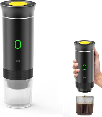 Cafetera eléctrica portátil de 60 ml para café molido y cápsulas