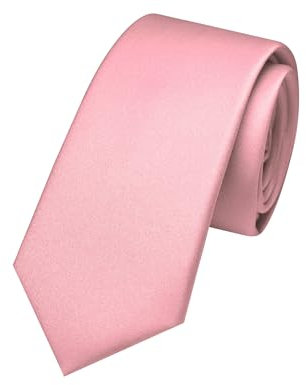 JEMYGINS Cravate fine de 6,1 cm de couleur unie pour homme pour fête de mariage (6 cm), rose, taille unique
