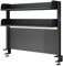 WUDLEP Clamp On Desk Organizer Shelf,100cm Black Desk Extender Pegboard Workstation,Computer Desk Accessories for Office, Privacy Panel for Gaming Desk, Desktop Shelving System