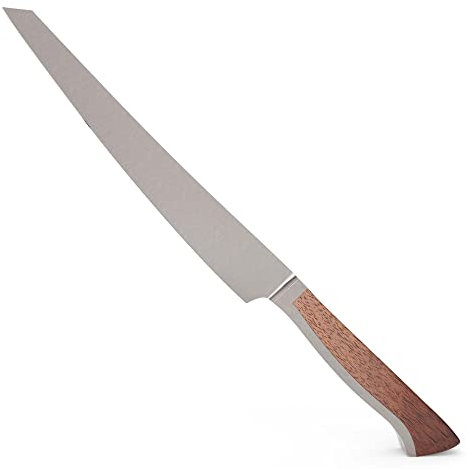 GÜDE Solingen - Schinkenmesser geschmiedet, 21 cm, Walnussholz, CAMINADA, Tranchiermesser, Handmade Germany