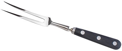 K SABATIER - Fourchette Courbe 15 Cm Gamme Bellevue - Acier Inoxydable - Manche Noir - 100% Forge - Entièrement Fabrique en France