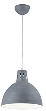 Reality Leuchten R30321078 Scissor A++ to E, Pendelleuchte, Metall, E27, betonfarbig, 30 x 30 x 150 cm