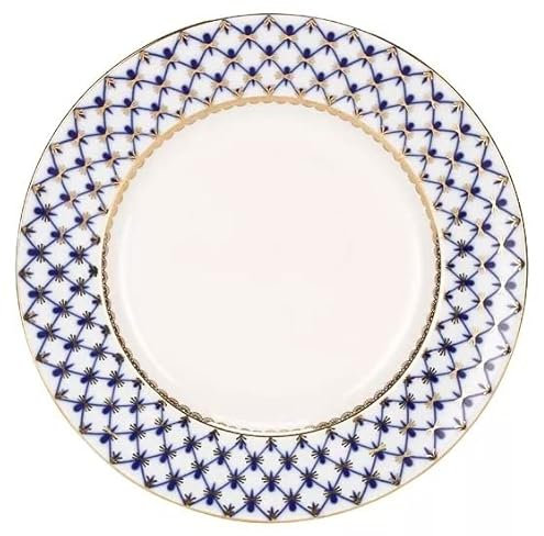 Cena de postre ensalada – plato hondo, de porcelana, Lomonosov cobalto red colección suave