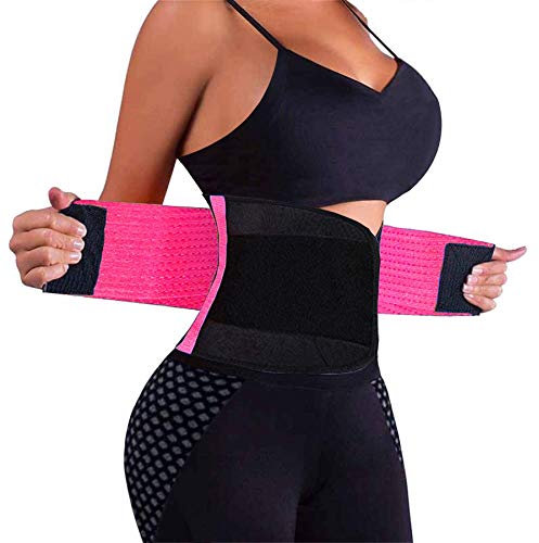 VENUZOR Ceinture de Maintien pour Femmes - Ceinture Gainante - Ceinture Sculptante pour Le Corps - Ceinture de Sport (Version améliorée) (Rose Vif - S)
