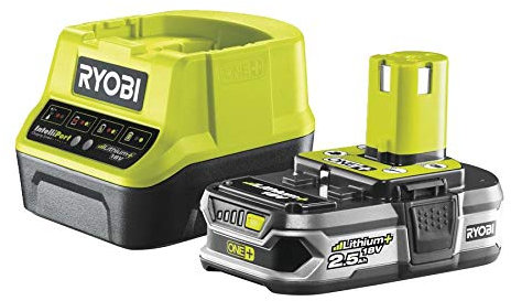 Ryobi - Pack chargeur rapide 2.0 A + 1 batterie Lithium+ 18 V 2.5 Ah One+ - RC18120125G