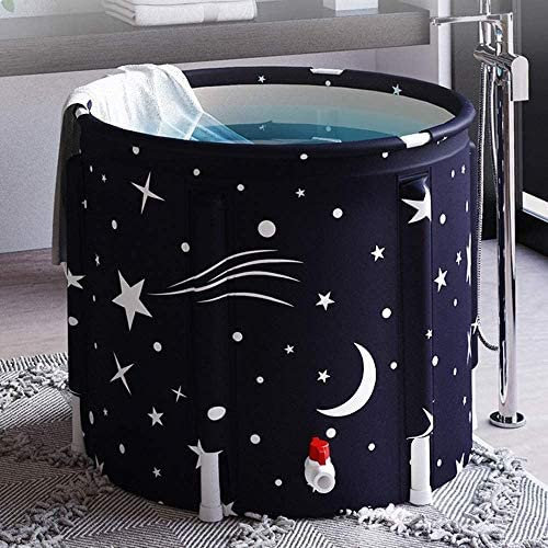Mlshbt bathtub Bath Barrel Tragbare Studenten Badewanne Einfach Badewannen for Erwachsene Badewannen Faltbare Home Spa Badewannen Cold Day Warmwasserbad Hot Ice Badewannen for Innen (Size : 70x70cm)