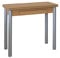 MOMMAHOME® Mesa de Cocina o salón Extensible, Mesa Comedor Extensible, Mesa Plegable, Mesa Comedor Moderna, Color Roble/Plata, RIBETA, Medidas 80x40/80x78 cm