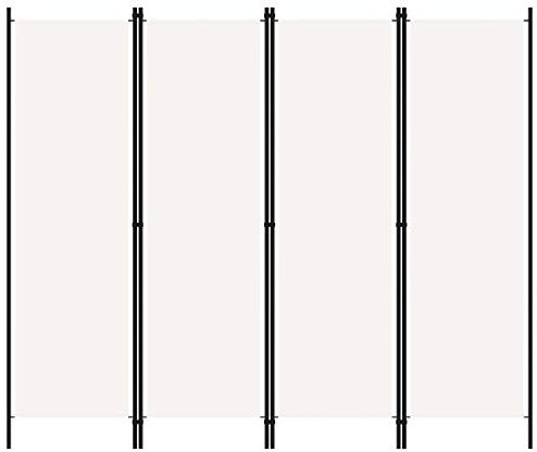 Lechnical 4-TLG. Raumteiler Sichtschutz Trennwand blickdichter Raumtrenner Paravent spanische Wand Weiß 200 x 180 cm