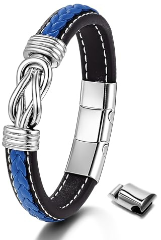 UNIQAL | Unendlichkeit Leder Armband ETERNAL Infinity Bracelet | Geschenk box | Magnetverschluss