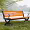 Parkbank Gartenbank Gusseisen Massiv Holz Gestell Gartenmöbel Sitzbank, Extra Stabil,150cm