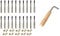 Micvtve 20 Teilige Stimm NäGel und 20 Teilige Nieten mit L-FöRmigem Stimm SchlüSsel für Lyre Harfe Kleine Harfe Musical Saiten Instrument