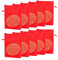 seluluory 10 Stück Segen Taschen Kreative Hochzeit Süßigkeiten Tasche Brokat Tasche Geschenktüte Hochzeit Liefert Neujahr Rot Kordelzug Kleine Zuckerwatte Taschen