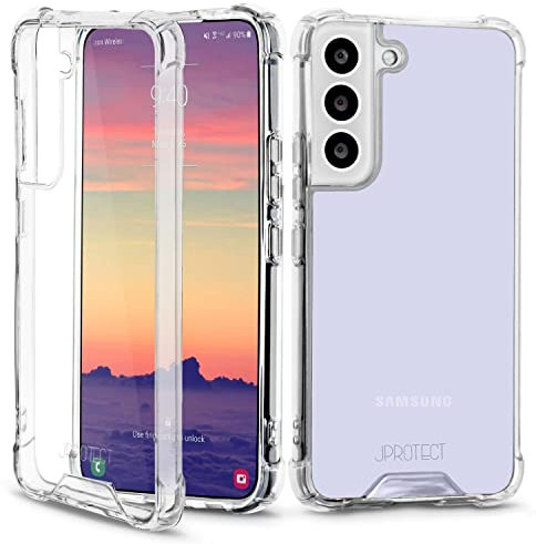 JProtect für Samsung Galaxy S22 Hülle Transparent (TOP Schutz) – Stoßsichere Bumper Case Shockproof – Handyhülle Samsung Galaxy S22 Schutzhülle Durchsichtig