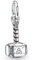 Lkwidi Charme Thor's Hammer Charms-Anhänger 925 Sterling Silber Charm Bead Pendant für Europäische Armbänder und Halsketten